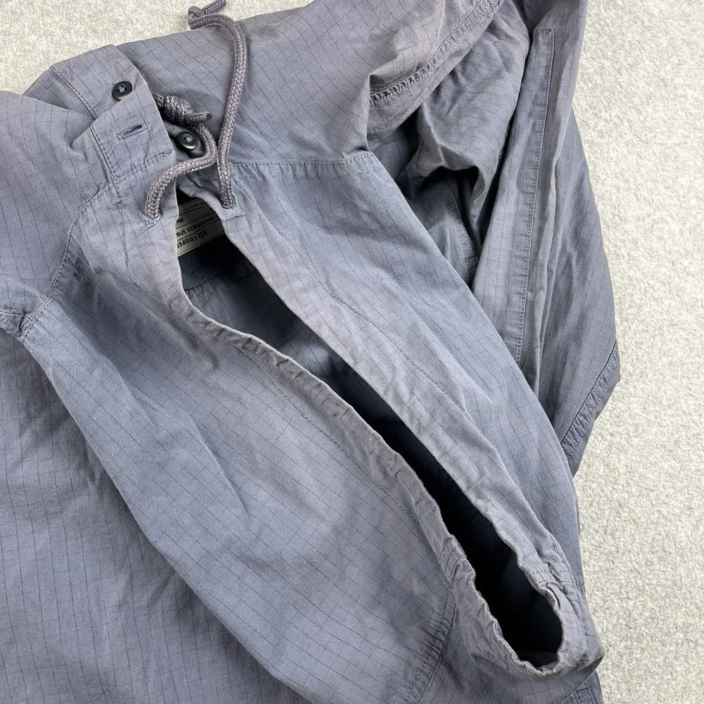 REI Rain Jacket Mens Medium Blue 1/4 Button Pullover Outdoors Lightweight